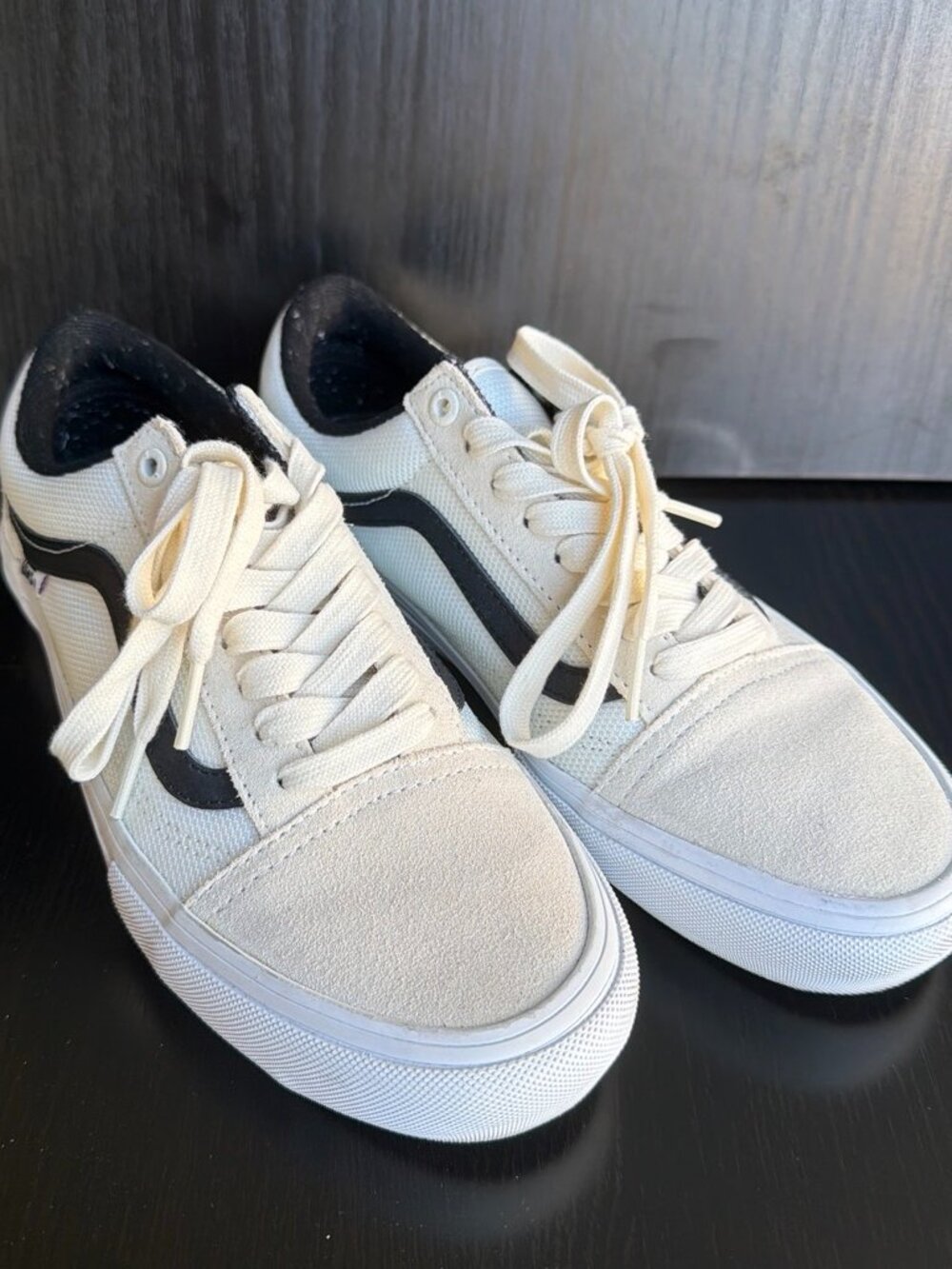 Vans Pro Skate Shoes with UltraCush HD | Size 8.5 | White Canvas & Suede